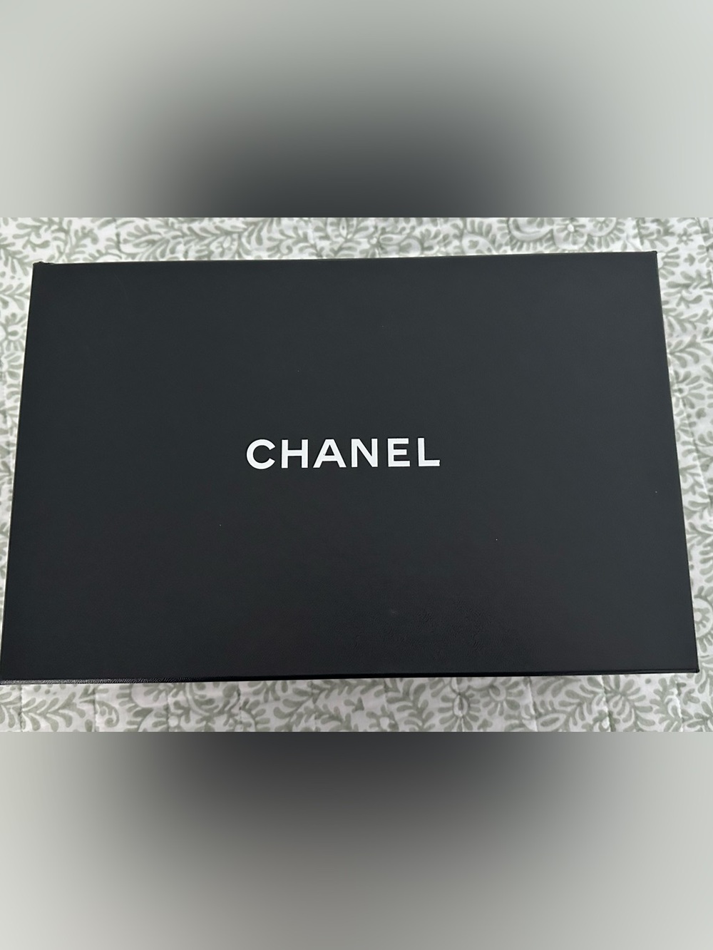 CHANEL Black and White Logo empty shoe Box - authentic